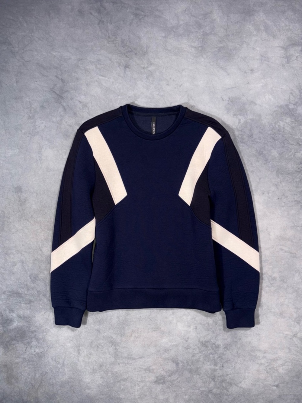 NEIL BARRETT Neoprene Luxury Casual Sport Waffle Y2K Sweatshirt RRP250$+
